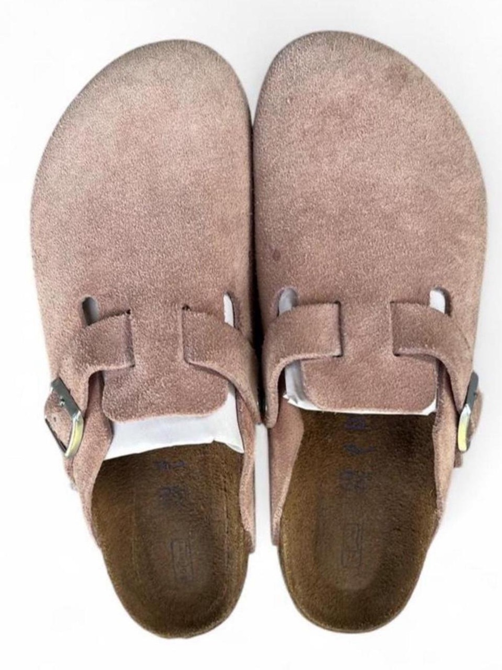 Birkenstock Boston Rose Suede Clogs Light Pink EU 40 US 9 Soft Footbed Narrow
